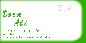 dora ali business card